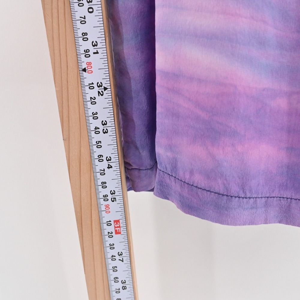 GYPSY 05 Dress Size M Silk Chiffon Pink Purple Tie Dye Ombre Cold Shoulder Mini - Picture 6 of 16